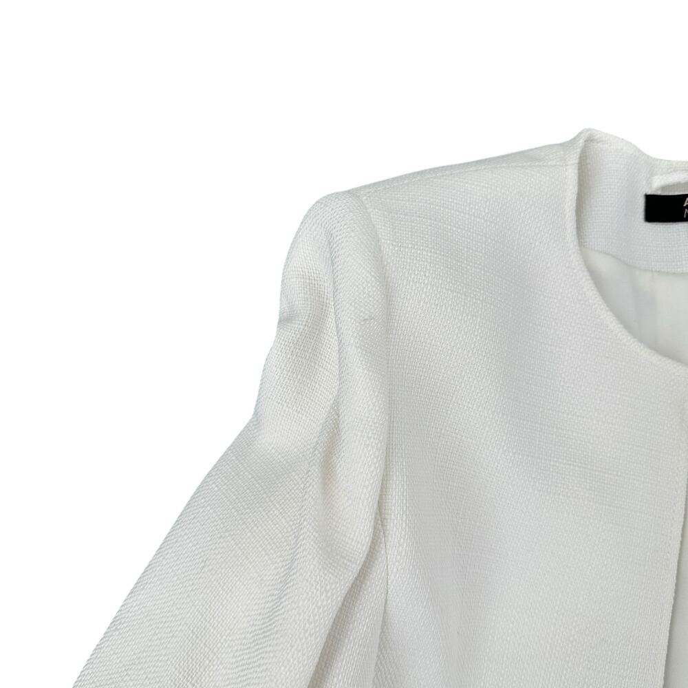 Alex Marie long white blazer oversized light jacket professional career chic 4 - Picture 3 of 7